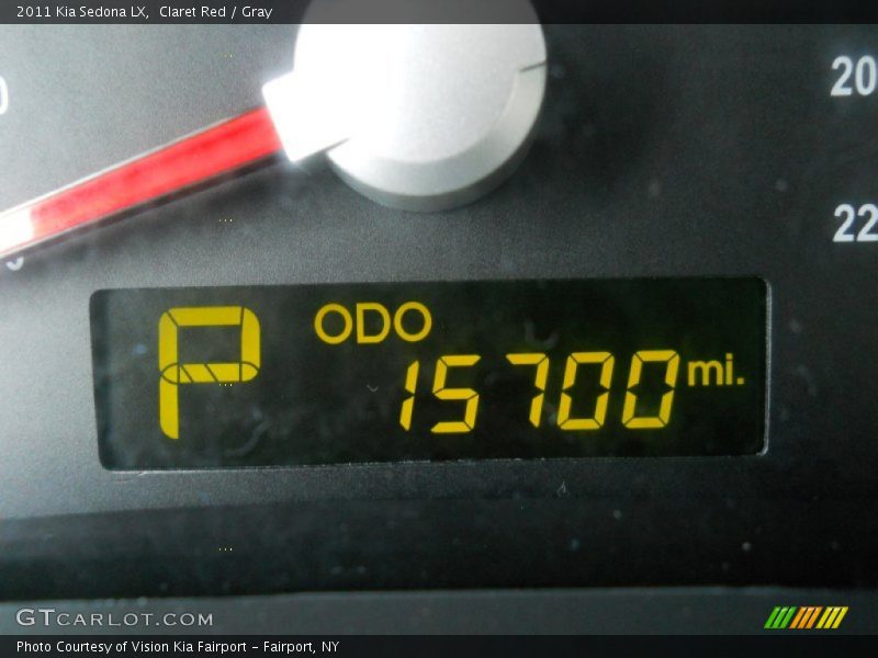 Claret Red / Gray 2011 Kia Sedona LX