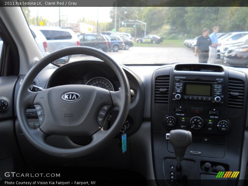 Claret Red / Gray 2011 Kia Sedona LX