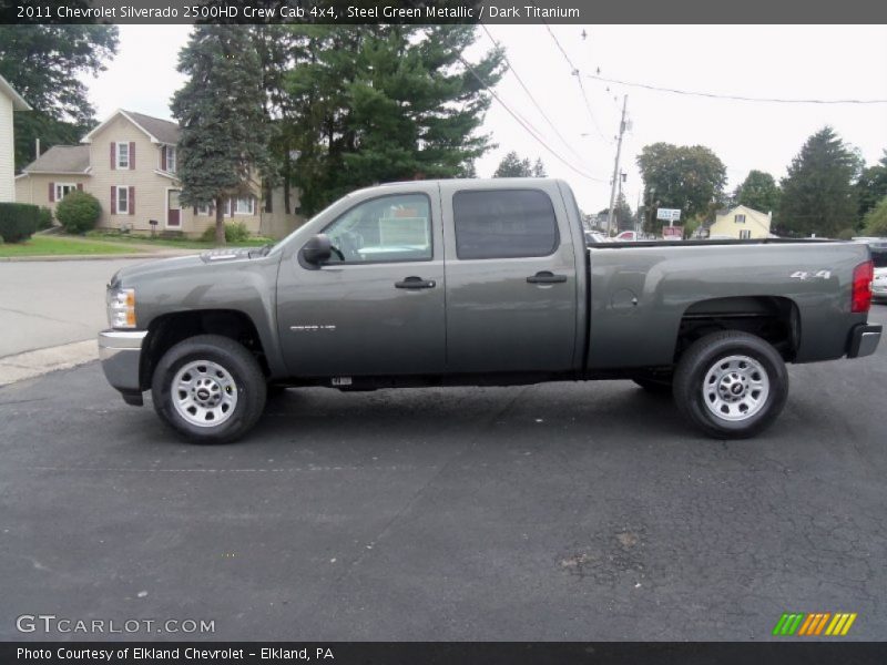 Steel Green Metallic / Dark Titanium 2011 Chevrolet Silverado 2500HD Crew Cab 4x4