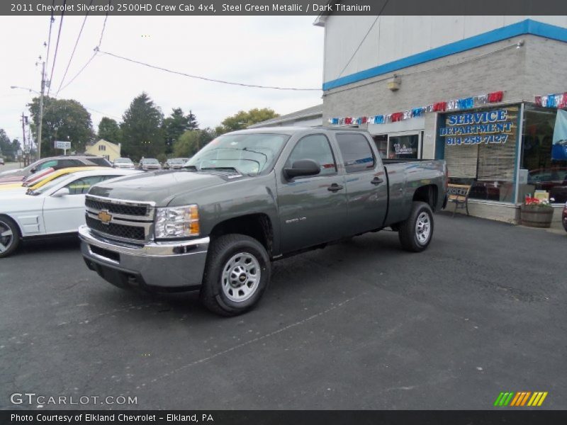 Steel Green Metallic / Dark Titanium 2011 Chevrolet Silverado 2500HD Crew Cab 4x4