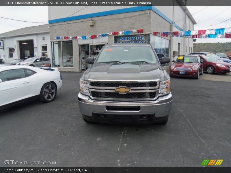 Steel Green Metallic / Dark Titanium 2011 Chevrolet Silverado 2500HD Crew Cab 4x4
