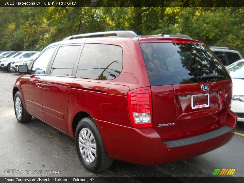 Claret Red / Gray 2011 Kia Sedona LX