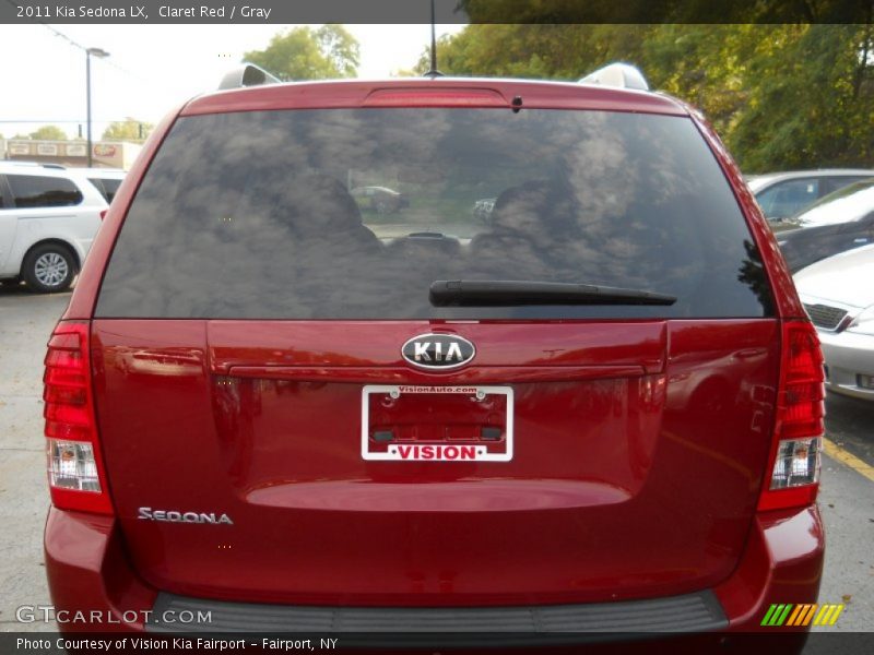 Claret Red / Gray 2011 Kia Sedona LX