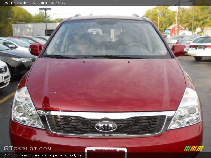 Claret Red / Gray 2011 Kia Sedona LX