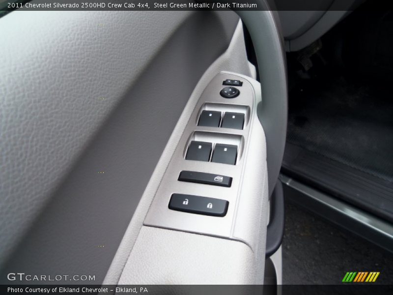 Steel Green Metallic / Dark Titanium 2011 Chevrolet Silverado 2500HD Crew Cab 4x4