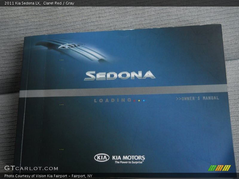 Claret Red / Gray 2011 Kia Sedona LX