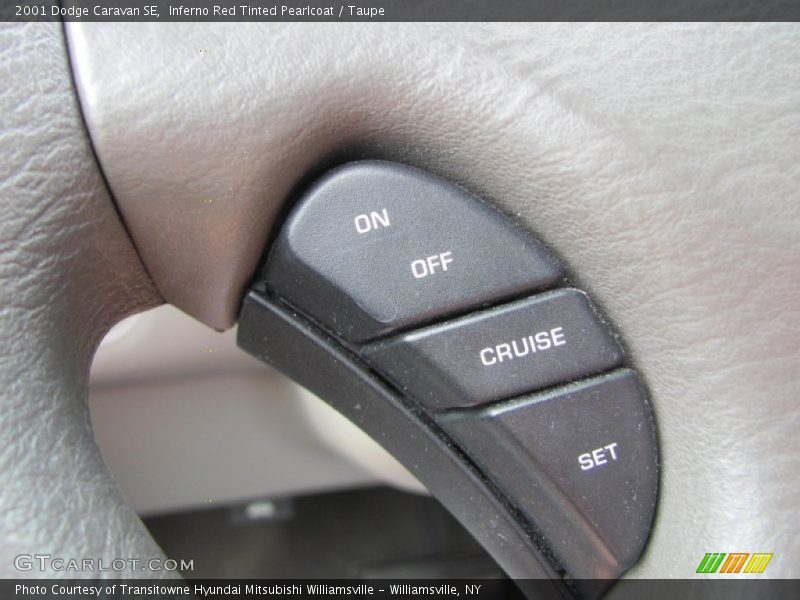 Inferno Red Tinted Pearlcoat / Taupe 2001 Dodge Caravan SE