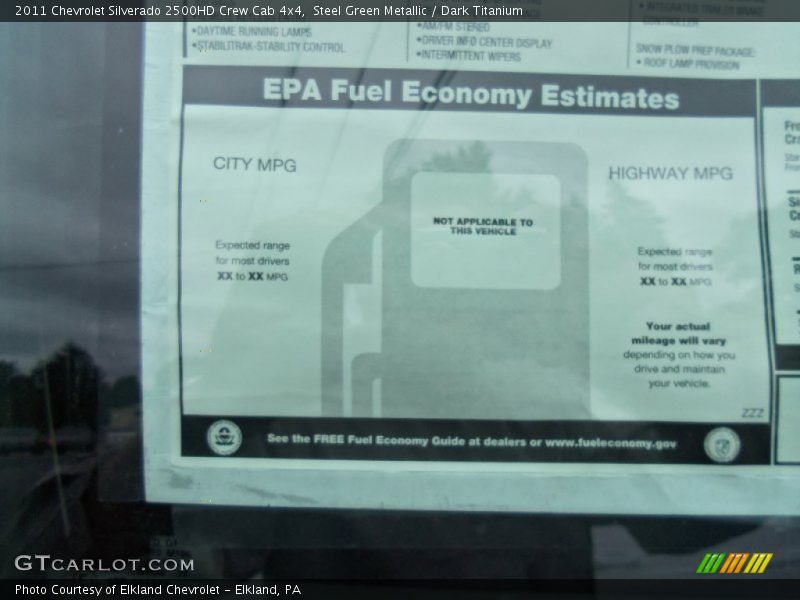  2011 Silverado 2500HD Crew Cab 4x4 Window Sticker