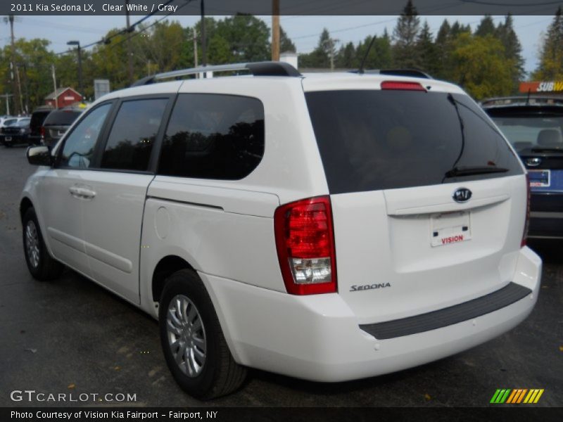 Clear White / Gray 2011 Kia Sedona LX