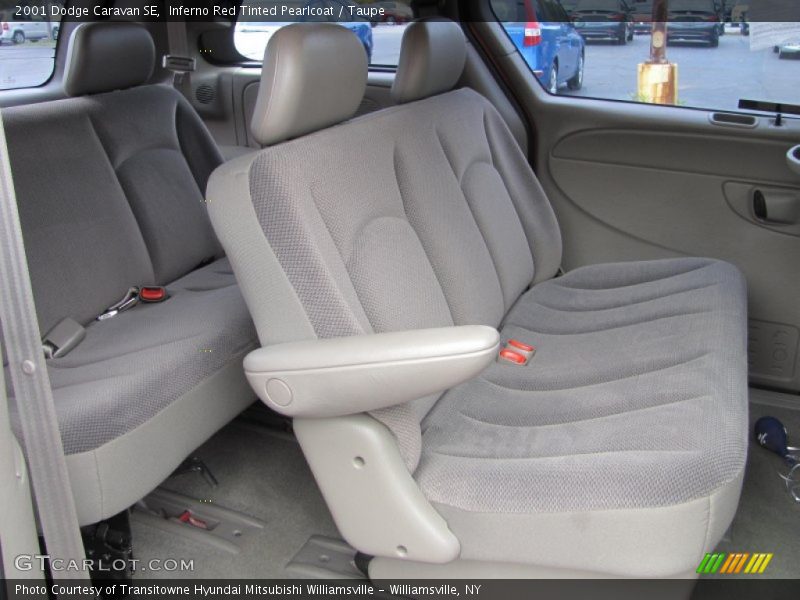 Inferno Red Tinted Pearlcoat / Taupe 2001 Dodge Caravan SE
