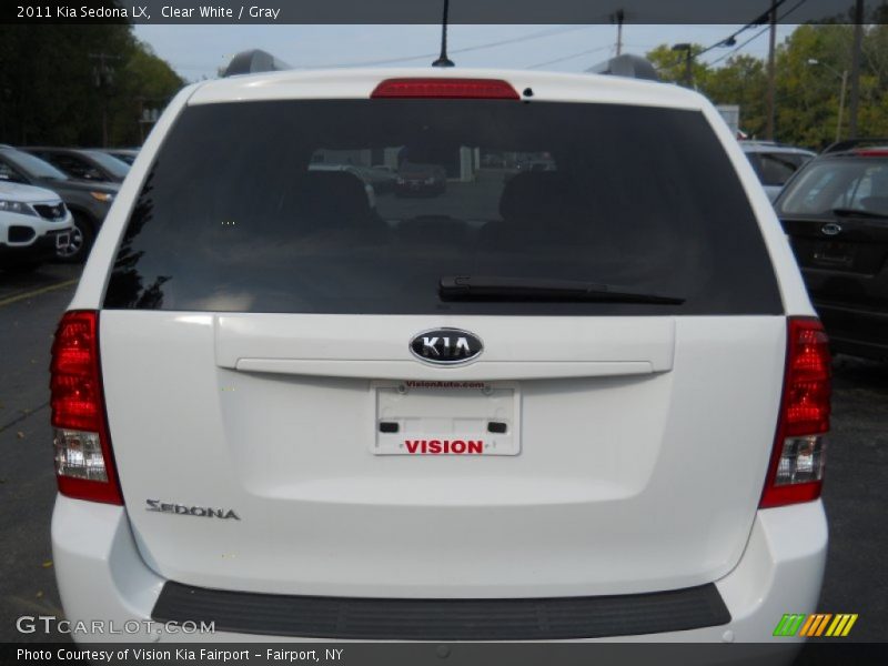 Clear White / Gray 2011 Kia Sedona LX