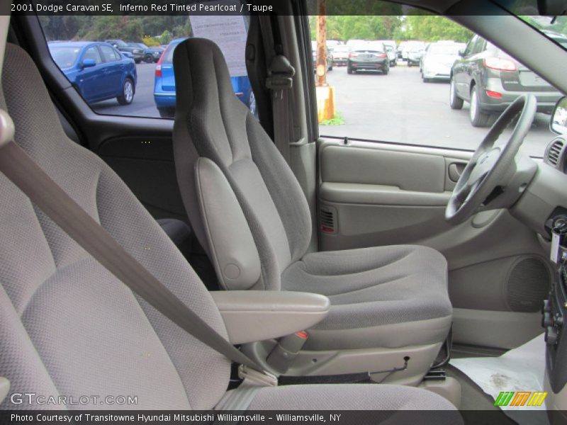 Inferno Red Tinted Pearlcoat / Taupe 2001 Dodge Caravan SE