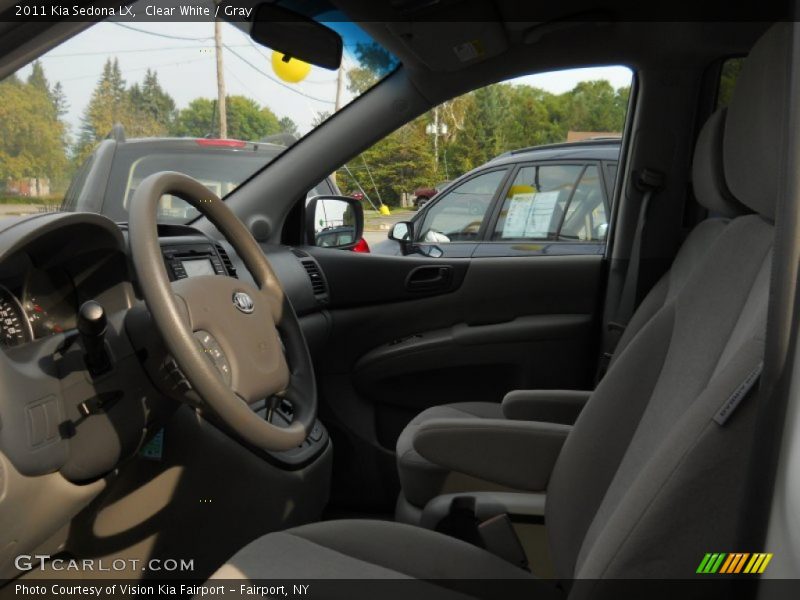 Clear White / Gray 2011 Kia Sedona LX