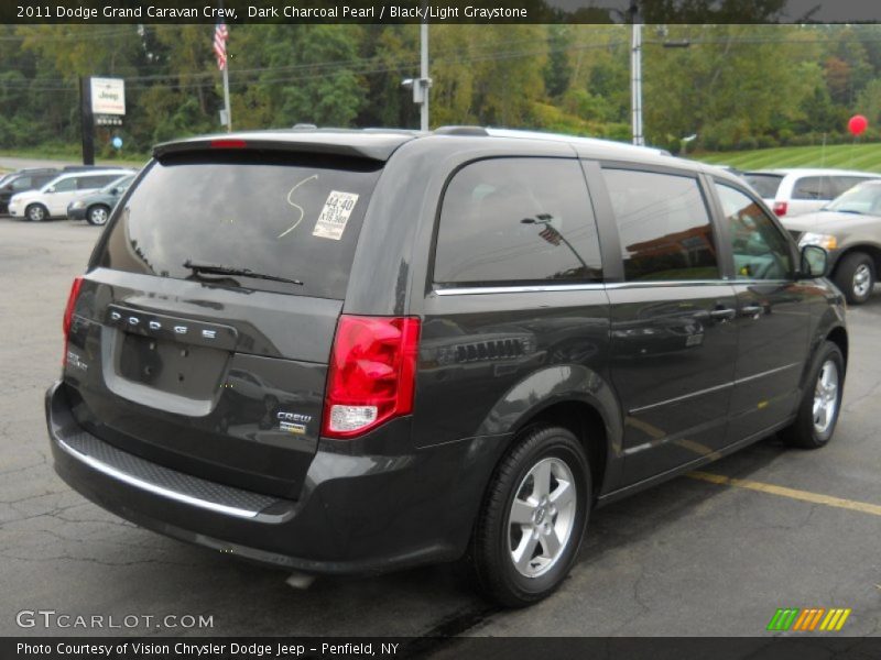 Dark Charcoal Pearl / Black/Light Graystone 2011 Dodge Grand Caravan Crew