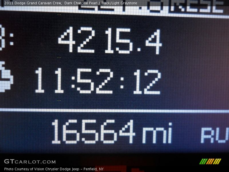 Dark Charcoal Pearl / Black/Light Graystone 2011 Dodge Grand Caravan Crew