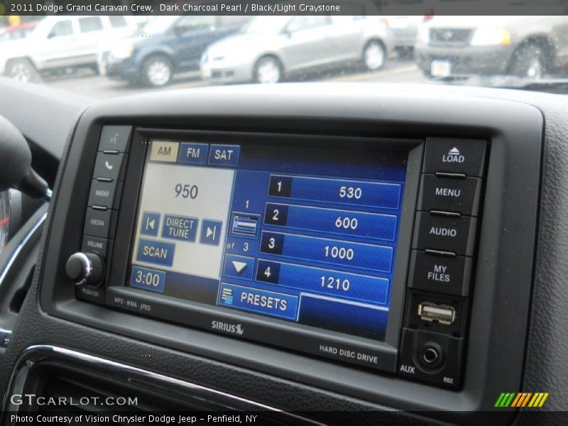 Dark Charcoal Pearl / Black/Light Graystone 2011 Dodge Grand Caravan Crew