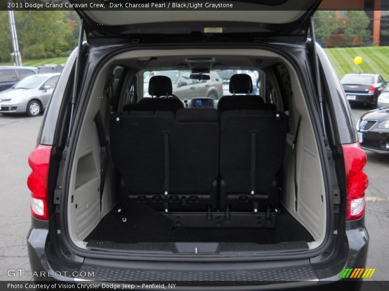 Dark Charcoal Pearl / Black/Light Graystone 2011 Dodge Grand Caravan Crew