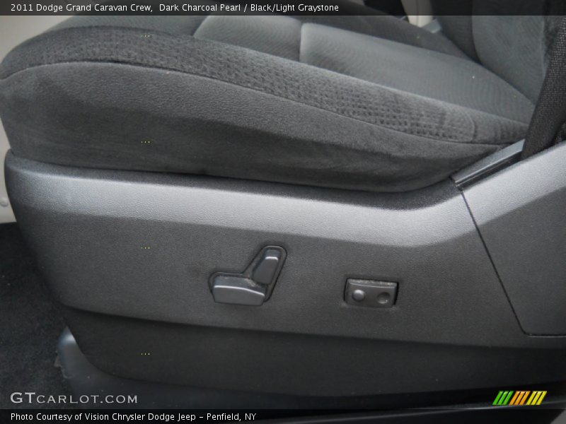 Dark Charcoal Pearl / Black/Light Graystone 2011 Dodge Grand Caravan Crew
