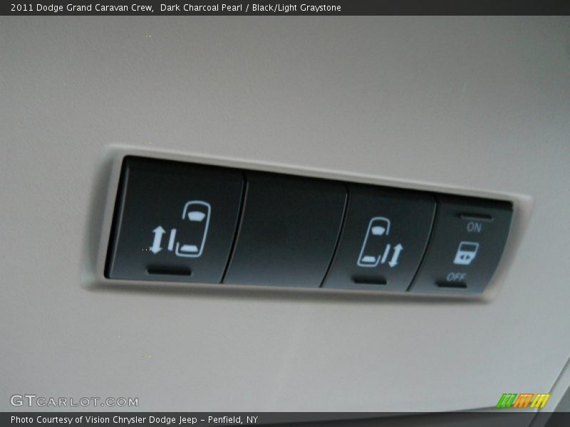 Dark Charcoal Pearl / Black/Light Graystone 2011 Dodge Grand Caravan Crew