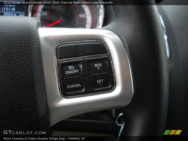 Dark Charcoal Pearl / Black/Light Graystone 2011 Dodge Grand Caravan Crew