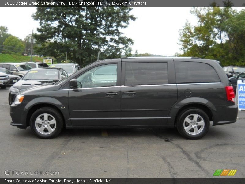 Dark Charcoal Pearl / Black/Light Graystone 2011 Dodge Grand Caravan Crew