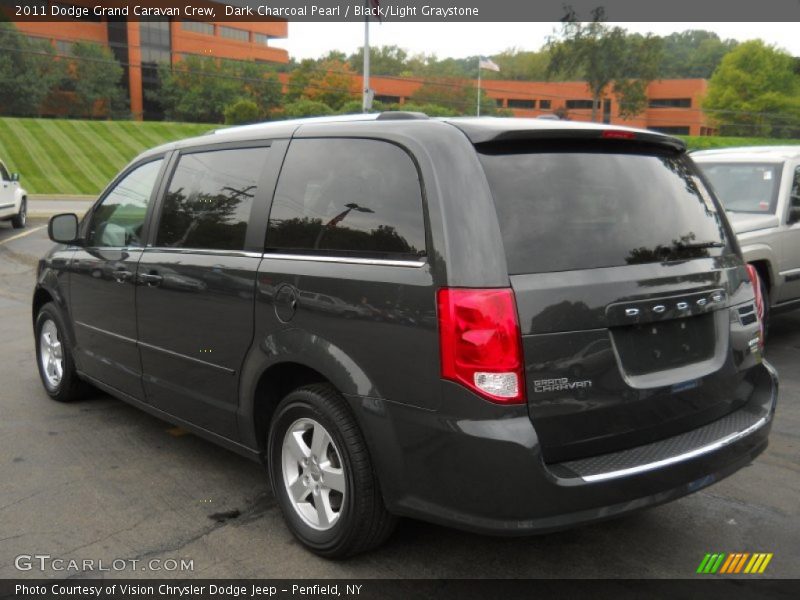 Dark Charcoal Pearl / Black/Light Graystone 2011 Dodge Grand Caravan Crew
