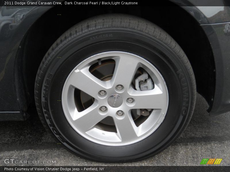 Dark Charcoal Pearl / Black/Light Graystone 2011 Dodge Grand Caravan Crew