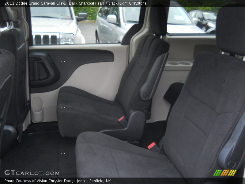 Dark Charcoal Pearl / Black/Light Graystone 2011 Dodge Grand Caravan Crew