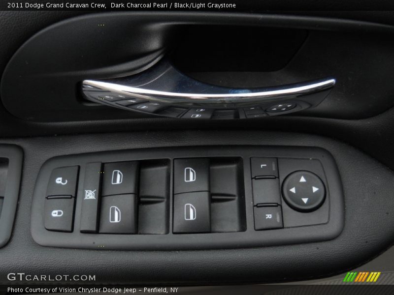 Dark Charcoal Pearl / Black/Light Graystone 2011 Dodge Grand Caravan Crew