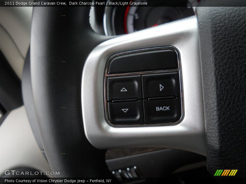 Dark Charcoal Pearl / Black/Light Graystone 2011 Dodge Grand Caravan Crew