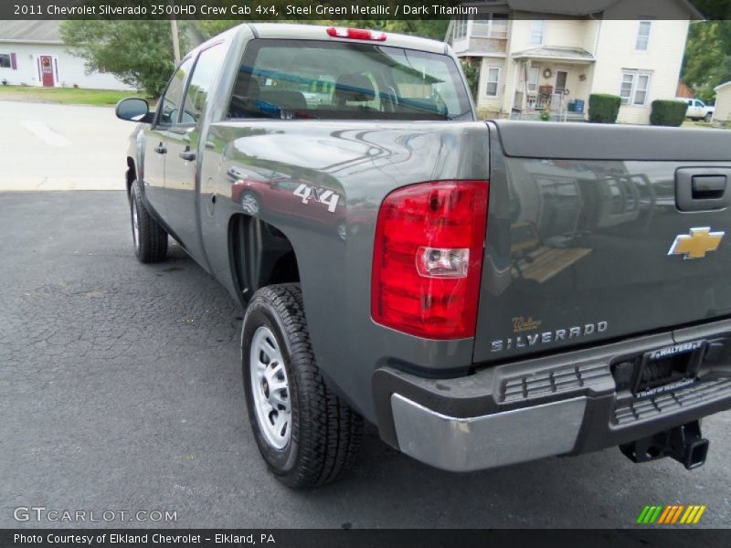 Steel Green Metallic / Dark Titanium 2011 Chevrolet Silverado 2500HD Crew Cab 4x4