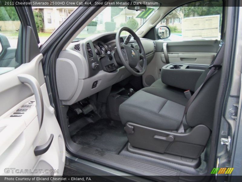 Steel Green Metallic / Dark Titanium 2011 Chevrolet Silverado 2500HD Crew Cab 4x4