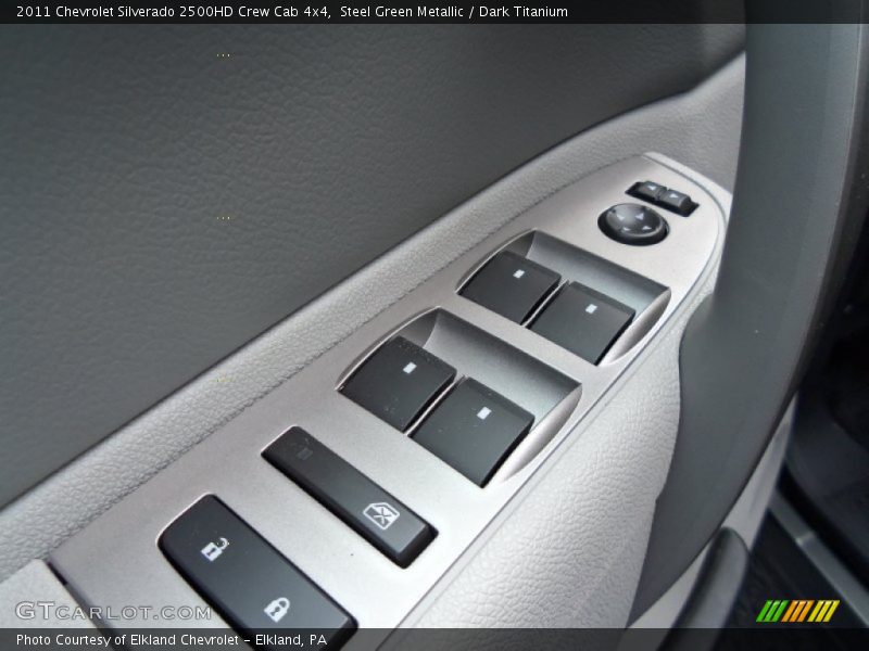 Steel Green Metallic / Dark Titanium 2011 Chevrolet Silverado 2500HD Crew Cab 4x4