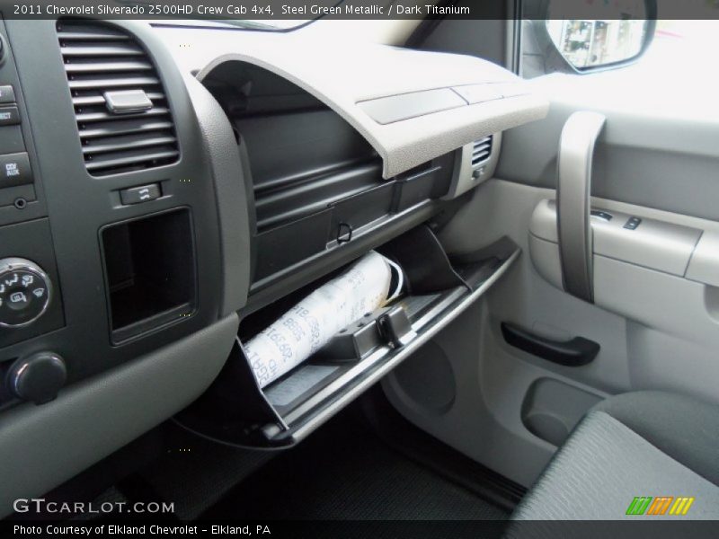 Steel Green Metallic / Dark Titanium 2011 Chevrolet Silverado 2500HD Crew Cab 4x4