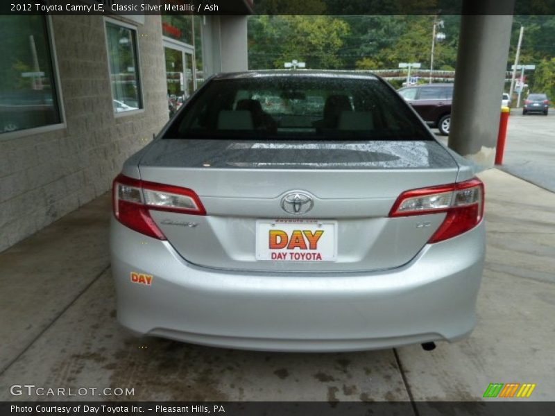 Classic Silver Metallic / Ash 2012 Toyota Camry LE