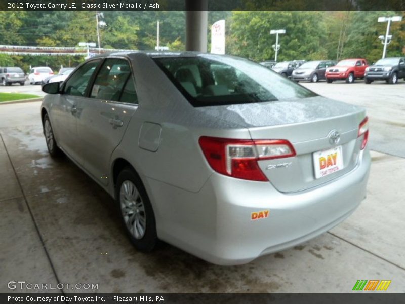 Classic Silver Metallic / Ash 2012 Toyota Camry LE