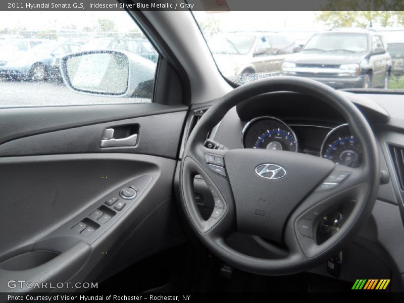 Iridescent Silver Blue Metallic / Gray 2011 Hyundai Sonata GLS