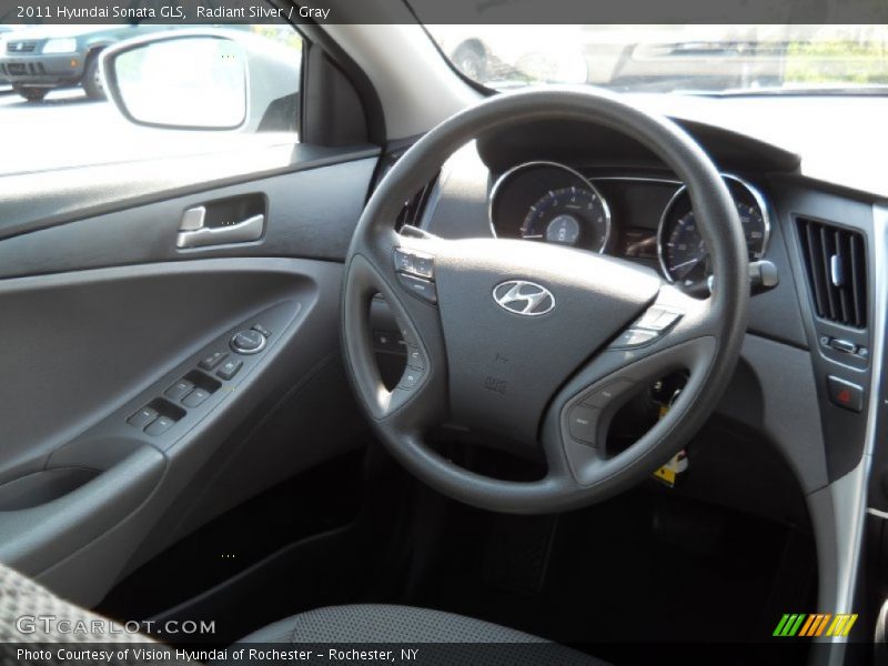 Radiant Silver / Gray 2011 Hyundai Sonata GLS