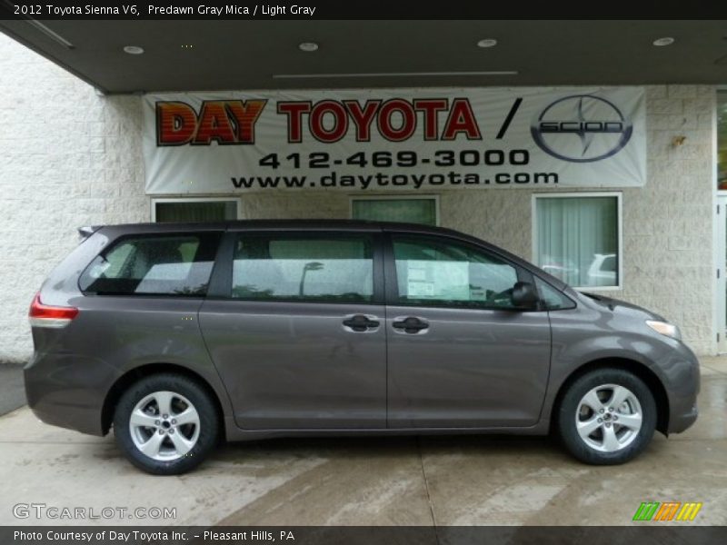 Predawn Gray Mica / Light Gray 2012 Toyota Sienna V6