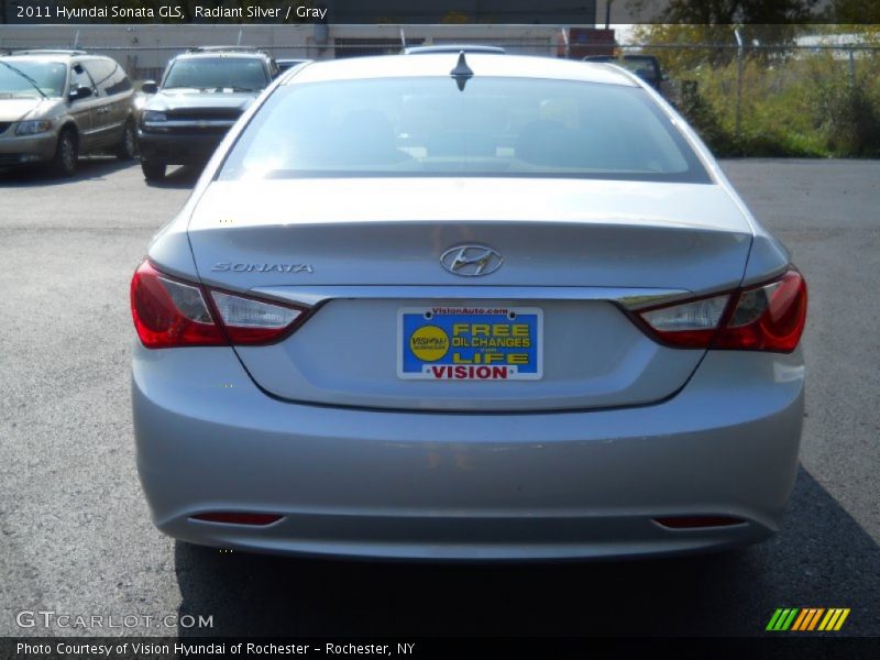 Radiant Silver / Gray 2011 Hyundai Sonata GLS