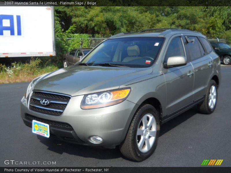 Platinum Sage / Beige 2007 Hyundai Santa Fe Limited