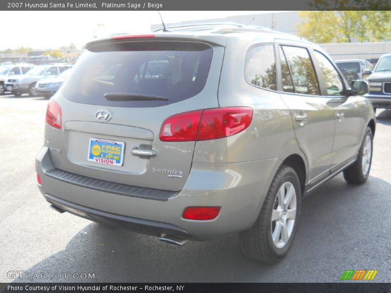 Platinum Sage / Beige 2007 Hyundai Santa Fe Limited
