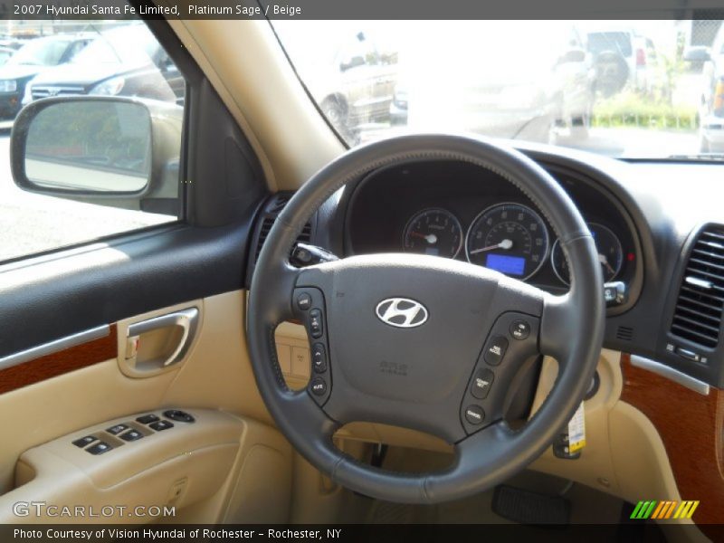 Platinum Sage / Beige 2007 Hyundai Santa Fe Limited
