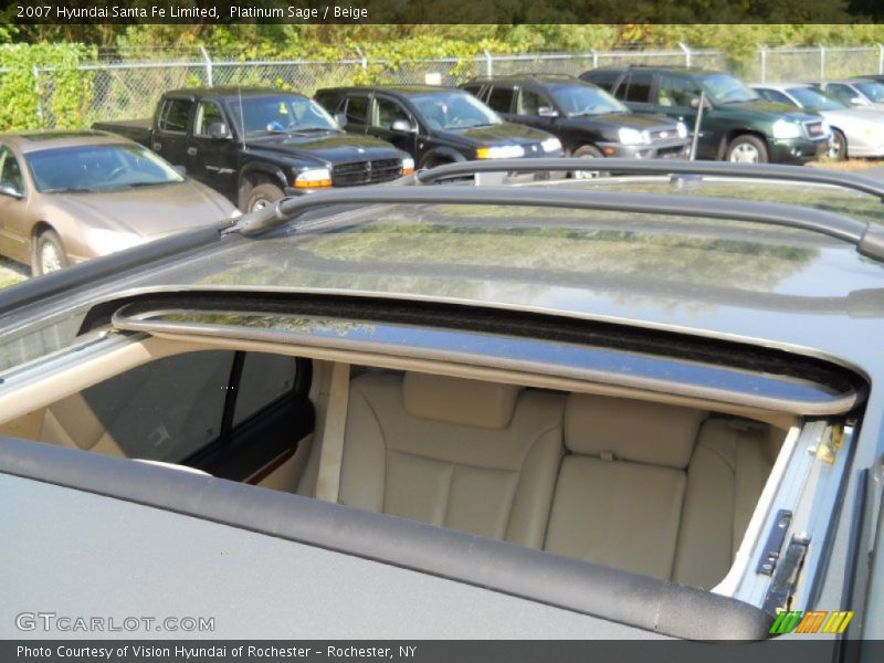 Platinum Sage / Beige 2007 Hyundai Santa Fe Limited