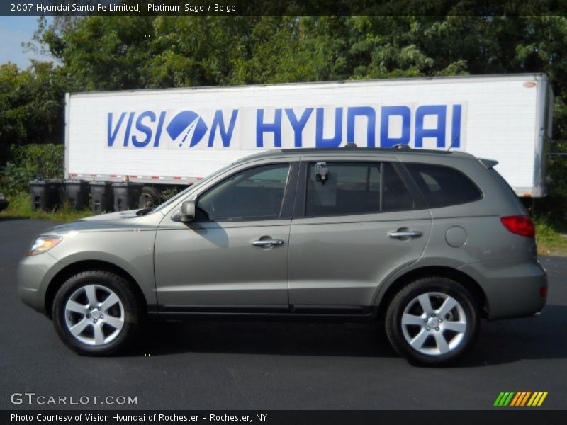 Platinum Sage / Beige 2007 Hyundai Santa Fe Limited