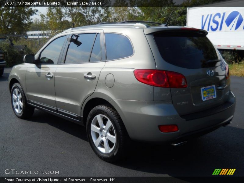 Platinum Sage / Beige 2007 Hyundai Santa Fe Limited