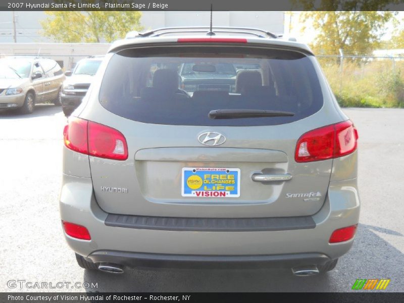 Platinum Sage / Beige 2007 Hyundai Santa Fe Limited