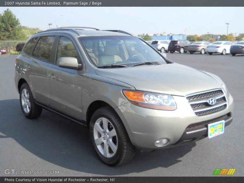Platinum Sage / Beige 2007 Hyundai Santa Fe Limited