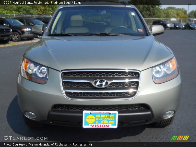 Platinum Sage / Beige 2007 Hyundai Santa Fe Limited