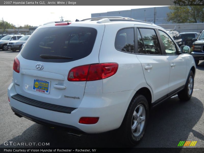 Arctic White / Beige 2007 Hyundai Santa Fe GLS